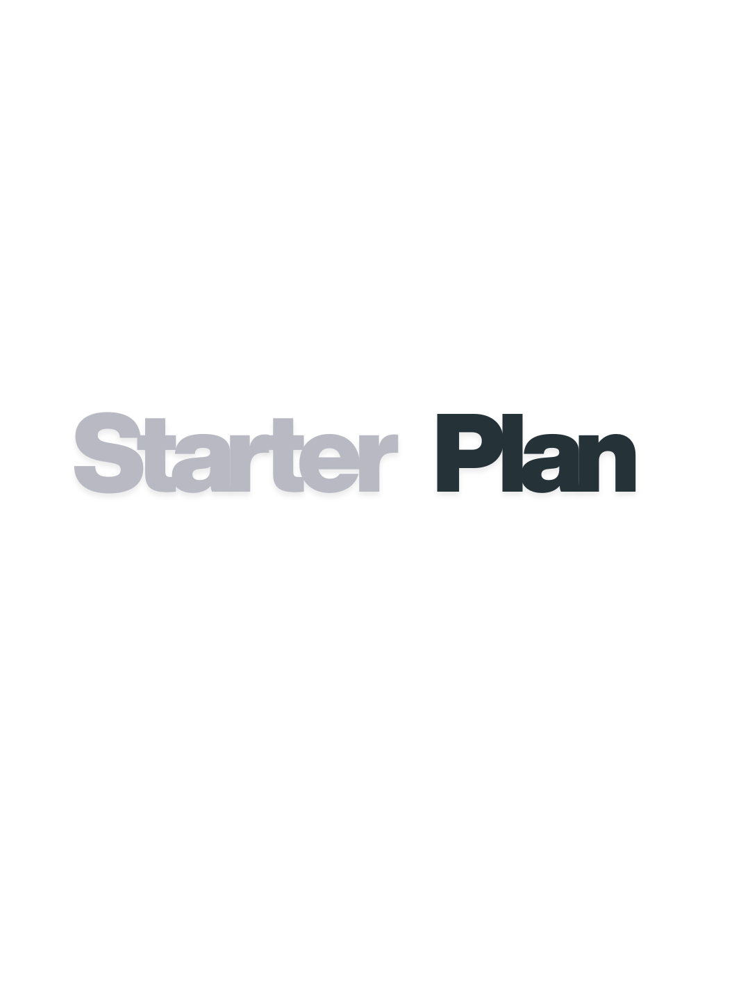 starter plan starter plan